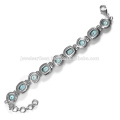 Beautiful Sky Blue Topaz Gemstone 925 Sterling Silver Bracelet Jewelry